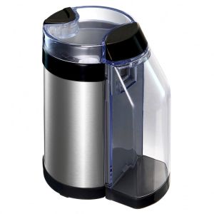 Кафемелачка Oliver Voltz OV51172D, 130W, Контейнер за смляно кафе 50 гр, 2 филтъра за фино и едро кафе, Черен/Сребрист