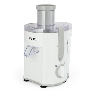 Сокоизстисквачка Oliver Voltz OV51160C, 400W, 600 мл, 2 степени, Голям отвор, Контейнер за отпадъци, Тиха, Бял