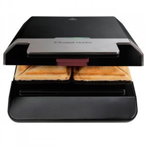 Сандвич тостер Russell Hobbs Creations 26800-56, 750W, 4 филии, Незалепващи плочи, Бързо загряване, Индикатори, Черен/инокс