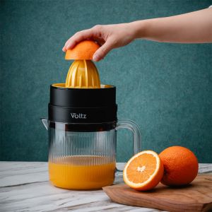 Цитрус преса Oliver Voltz OV51164A, 30 W, 1.2 л, Двупосочно движение, 2 конуса, Черен/оранжев