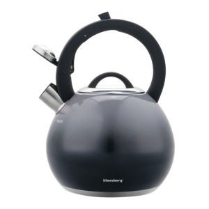 Свирещ чайник Klausberg KB 7955, 3l, Термоизолирана дръжка, Многослойно дъно, Индукция, Тъмносив графит