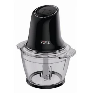 Чопър Oliver Voltz Daisy OV51111W, 600W, 1 литър, Двоен стоманен нож, Стъклена купа, Черен