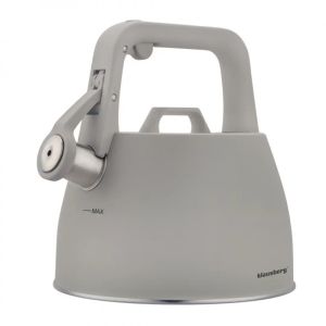 Свирещ чайник Klausberg KB 7916, 2.5 л, Топлоизолирана дръжка, Индукция, Сив
