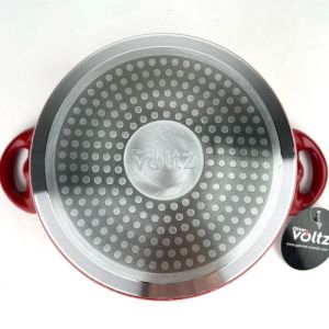 Дълбока тенджера Oliver Voltz Florence OV54418AP20D, 20 см, 4.3 л, Мраморно покритие, Без PFOA, Индукция, Червен