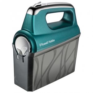 Ръчен миксер Russell Hobbs Swirl 25891-56, 350W, 5 скорости, Турбо, Бутон за приставки, High Performance Helix Beater, Без BPA, Тюркоаз