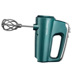 Ръчен миксер Russell Hobbs Swirl 25891-56, 350W, 5 скорости, Турбо, Бутон за приставки, High Performance Helix Beater, Без BPA, Тюркоаз