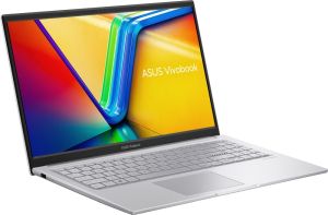 Лаптоп Asus Vivobook X1504VA-BQ5639NA,Intel Core 3 100U 1.2 GHz (10MB Cache, up to 4.7 GHz, 6 cores, 8 Threads), 15.6" FHD,(1920x1080),8GB DDR5 , SSD 256GB, Chiclet Keyboard with Num-key,No OS, Cool Silver,US, no adapter
