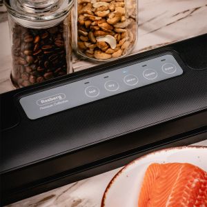 Уред за вакуумиране Rosberg Premium RP51987D, 110 W, 65 kPa, Вакуум на кутии, Ширина 30 см, Черен