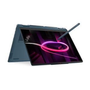 Лаптоп LENOVO Yoga 7 2-in-1 14AGP11 (83TD001LBM), 14" WUXGA (1920x1200) OLED Touch, AMD Ryzen™ AI 7 445 (2.0GHz up to 4.6GHz, 6 ядра), 24GB LPDDR5x, 1TB SSD M.2, Yoga Pen Gen 2 with Case, Windows 11 Home, Tidal Teal