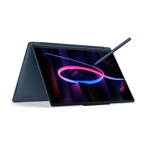 Лаптоп LENOVO Yoga 9 2-in-1 14IPH11 (83SE000PBM), 14" 2.8K WQXGA+ (2880x1800) OLED Touch, Intel® Core™ Ultra 7 355 (2.3GHz up to 4.7GHz, 8 ядра), 32GB LPDDR5x, 2TB SSD M.2, Yoga Pen 2, Windows 11 Home, Cosmic Blue