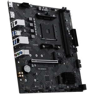 MSI PRO B550M-B, M-ATX, Socket AM4, 2 DIMM, Dual Channel DDR4 up to 4600+(OC)MHz, 1x PCIe 4.0 x16 slot, 2x M.2 slots, 4x USB 3.2 Gen 1, 2x USB 2.0, 1x HDMI,1x DP, 1G LAN, 7.1 Audio, 3Y