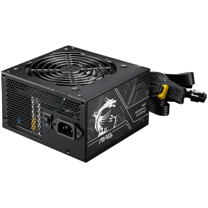 MSI MAG A750BN PCIE5 II, 750W, 80 Plus Bronze, 120mm Low Noise Fan, Protections: OVP/OCP/SCP/OPP/UVP, Dimensions: 140mmx150mmx86mm, 5Y Warranty