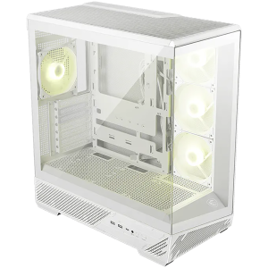 MSI MAG PANO 130R PZ WHITE, Mid-Tower, ATX(Back-connect supported)/M-ATX/ITX, 2x USB 3.2, 1x USB Type-C 20Gbs, 1x Audio/Mic, 4x 120mm ARGB Fans, Mesh Panel, Tempered Glass