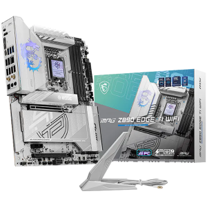 MSI MPG Z890 EDGE TI WIFI, LGA 1851, Dual Channel DDR5 up to 9200(OC)MHz, 2x PCIe x16 slots, 5x M.2 slot, 1x USB 2.0, 4x USB 3.2 Gen 1, 4x USB 3.2 Gen 2, 1x USB 3.2 Gen 2 Type-C, 1x HDMI, 2xTB4, 5Gbps LAN, WIFI7, 7.1 Audio, 3Y