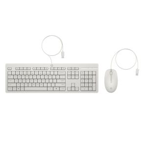 HP 225 Wired Mouse and Keyboard Combo G2 Cashmere White ENG