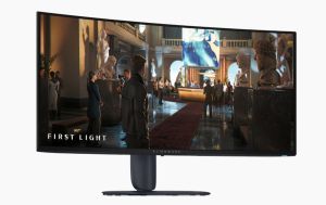Монитор, Dell Alienware AW3426DW, 34" QD-OLED 21:9, UW-QHD 3440x1440, AR, 99% DCI-P3, NVIDIA G-SYNC Compatible + AMD FreeSync, 280Hz, 0.03 ms GTG, 1,500,000:1, 300 cd/m2, HDR, VRR, HDMI, DP, USB Hub, Height Adjustable, Pivot, Swivel, Tilt, Black