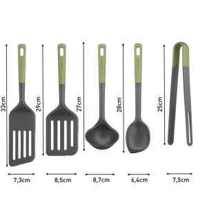Комплект прибори за готвене Tefal K279S555 Set 5Pcs Essential 2In1 Gr/Mori