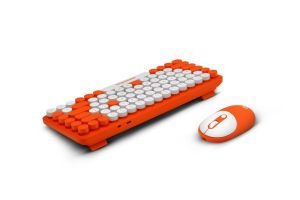Комплект PackardBell The Dot Combo, PBA 600, BT Keyboard and mouse, Ergonomic Slim Design, Quiet Keys, US layout, Orange