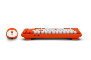 Комплект PackardBell The Dot Combo, PBA 600, BT Keyboard and mouse, Ergonomic Slim Design, Quiet Keys, US layout, Orange