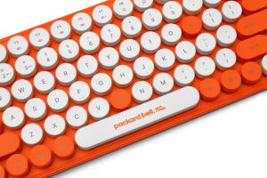 Комплект PackardBell The Dot Combo, PBA 600, BT Keyboard and mouse, Ergonomic Slim Design, Quiet Keys, US layout, Orange