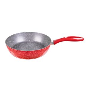 Дълбок тиган с капак Voltz V54419A26CD, 26 см, 6.5 см, Мраморно покритие, Индукция, Червен