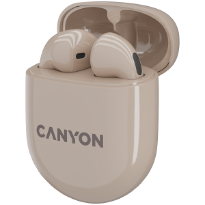 Безжични слушалки CANYON headset TWS-6 Beige