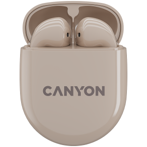 Безжични слушалки CANYON headset TWS-6 Beige