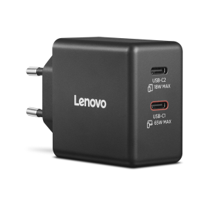 Зарядно у-во LENOVO Dual USB-C 65W GaN Charger