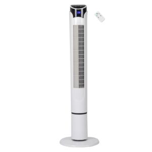 Вентилатор кула Elite ETTF-0332, 45W, 100 см, Таймер, 3 скорости, LED дисплей, Дистанционно, Бял