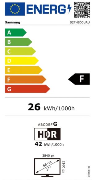 Монитор Samsung 27" 27H800 IPS LED 3840x2160 60Hz 5ms USB-C Black