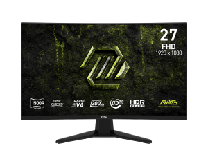 Монитор MSI MAG 274CF E20 (9S6-3CF51T-010), 27” Rapid VA Curved 1500R, FullHD (1920x1080) 200Hz, 16:9, 0.5ms, 300 cd/m2, 3500:1, AMD FreeSync™ Premium, 2xHDMI, DP, Black   