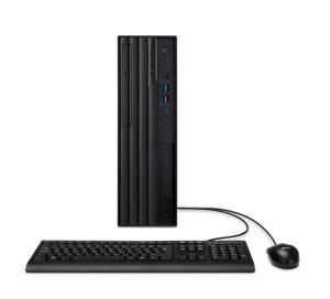 Настолен компютър Acer Veriton, VX4720GT Core i5- 14400 (up to 4.7GHz, 20MB), 1*16GB DDR5, 512GB SSD M.2, DVD+RW, Intel UHD Graphics, TPM 2.0, GLAN, 300W 80PLUS Bronze, KBD& Mouse USB, No OS, 3Y warranty + Acer Vero V247YGbmipx, 23.8''