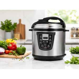 Мултикукър под налягане Oliver Voltz OV51985K6, 1000 W, 6L, 90 kPa, LED дисплей, 8 програми, Инокс