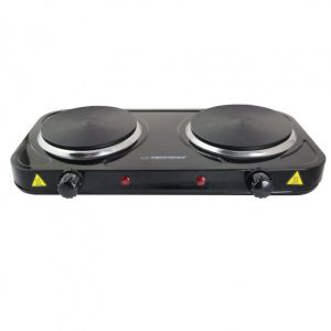 Двоен електрически котлон Esperanza EKH010K, 2x1000W, 15.5 см, 5 степени, Незалепващо покритие, Черен