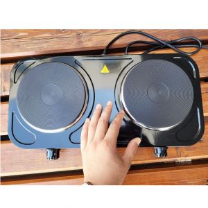 Двоен електрически котлон Esperanza EKH010K, 2x1000W, 15.5 см, 5 степени, Незалепващо покритие, Черен