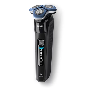 Електрическа самобръсначка PHILIPS S7886/55 Shaver series 7000, За сухо и мокро бръснене, Ножчета SteelPrecision, Nano SkinGlide покритие, Огъващи се в 360 посоки глави, До 60 минути бръснене с едно зареждане, Калъф за съхранение