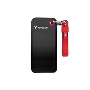 Твърд диск Verbatim Pocket SSD USB 3.2 Gen 2 2TB Black/Red