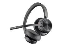 HP Poly Voyager 4320 UC Stereo USB-A Headset +BT700 USB-A Adapter +Charging Stand SmartBuy