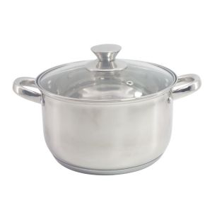 Тенджера с капак Rosberg R51210L28, 28 см, 10 л, Индукция, Инокс