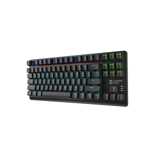 Геймърска клавиатура CANYON Striker SKB-2 (CND-SKB2), TKL Rainbow US Wired Black
