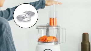 Кухненски робот Bosch MCM3230W, Compact food processor MultiTalent 3; White; 800 W, Switch settings: 2-stage; Bowl capacity: 2.30 l, Liquidiser with safety lid and capacity: 1 l; Mix bowl-max flour+ingredients: 0.80 kg, Mixing bowl-max. dry mixture 0.5 kg