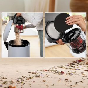 Прахосмукачка Bosch BGC05RD2H, SER2, Bagless vacuum cleaner Cleann’n, red/black, 700W, 2 nuzzles, Variable suction control, 76 db(A), 1,5 l, EPA 12 wahsable 99.9%