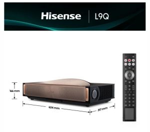 Мултимедиен проектор Hisense 4K Smart Laser TV L9Q, Ultra HD 3840x2160, 5000 lum, 5000;1,16:9 , 240 Hz, up tp 200 inch , Ultra short throw, HDR, HDR10, HDR 10+, Vidaa U7, 4 x HDMI, 2x10 W