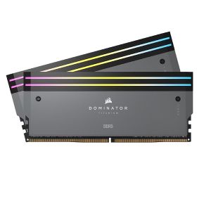 Памет CORSAIR 64GB DDR5 6000MHz (2 x 32GB) DOMINATOR TITANIUM RGB - Grey