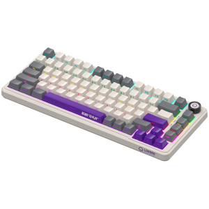 Wired mechanical gaming keyboard Advanced, 82 keys, linear Lorgar Toxic Purple switches, Hot Swap, Gasket mount, straight braid cable