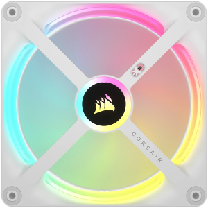 CORSAIR QX RGB Series, iCUE LINK QX140 RGB WHITE, 140mm Magnetic Dome RGB Fan, Dual Fan Kit