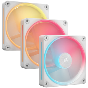 CORSAIR LX-R RGB Series, iCUE LINK LX120-R RGB White, 120mm RGB Fan, Triple Fan Kit