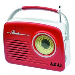 Радио AKAI APR-11R, 2W, SD/USB, Червен