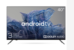 Телевизор 40" KIVI 40F740NB, Full HD LED, Smart Android TV , WiFi, BT, Sound by JVC,  Black