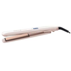 Преса за коса REMINGTON PROluxe S9100, Керамични плочи Ultimate Glide, OPTIheat, 9 степени на температура, 230C, LCD, Бял